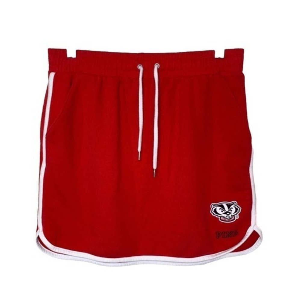 Victoria Secret Pink Colligate Badgers Mini Skirt Size Medium